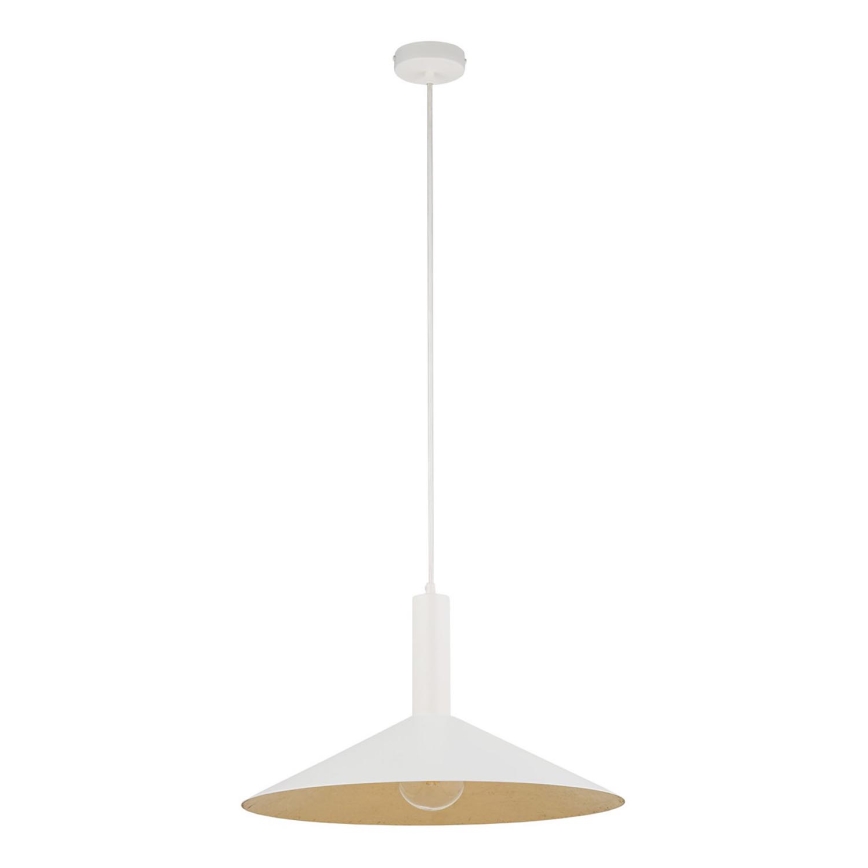 Kattokruunu johdossa CAPRI 1xE27/15W/230V halkaisija 50 cm valkoinen/kulta