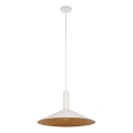 Kattokruunu johdossa CAPRI 1xE27/15W/230V halkaisija 50 cm valkoinen/kupari