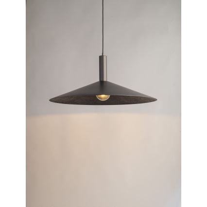 Kattokruunu johdossa CAPRI 1xE27/15W/230V halkaisija 70 cm antrasiitti/harmaa