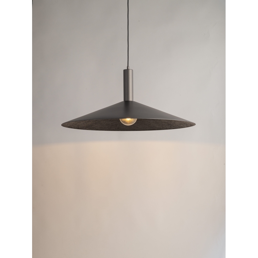Kattokruunu johdossa CAPRI 1xE27/15W/230V halkaisija 70 cm antrasiitti/harmaa