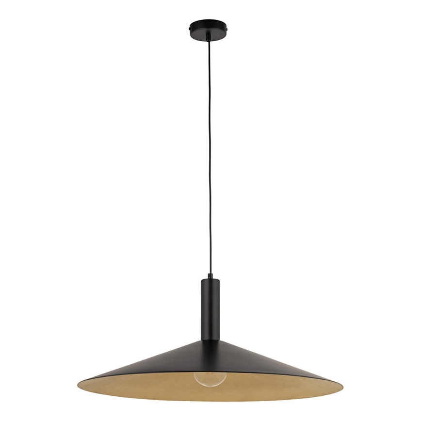Kattokruunu johdossa CAPRI 1xE27/15W/230V halkaisija 70 cm musta/kulta