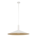 Kattokruunu johdossa CAPRI 1xE27/15W/230V halkaisija 70 cm valkoinen/kulta