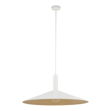 Kattokruunu johdossa CAPRI 1xE27/15W/230V halkaisija 70 cm valkoinen/kulta
