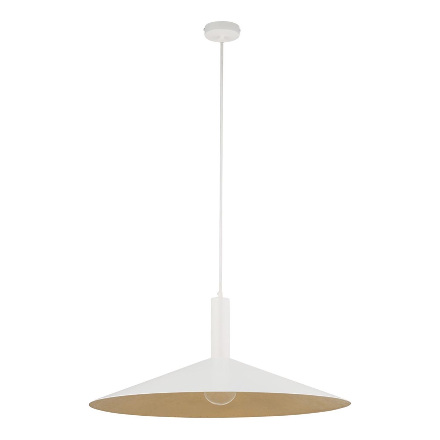 Kattokruunu johdossa CAPRI 1xE27/15W/230V halkaisija 70 cm valkoinen/kulta