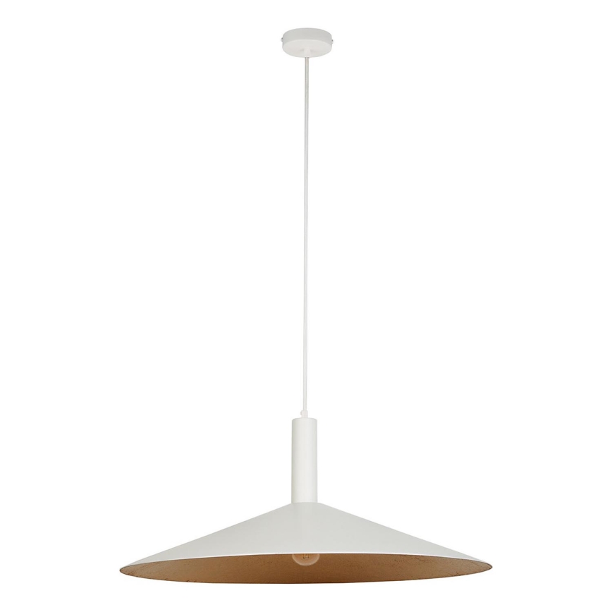 Kattokruunu johdossa CAPRI 1xE27/15W/230V halkaisija 70 cm valkoinen/kupari