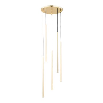 Kattokruunu johdossa CARMEN 5xG9/40W/230V d.30 cm kulta