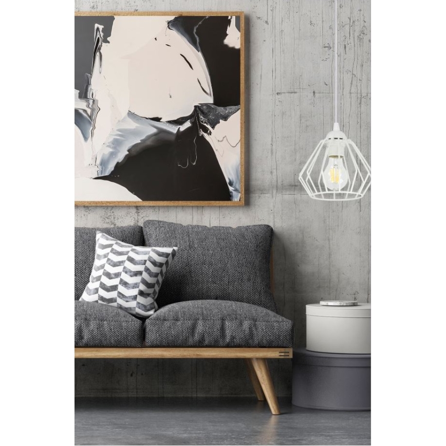 Kattokruunu johdossa CEED 1xE27/60W/230V valkoinen