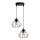 Kattokruunu johdossa CEED GOLD 2xE27/60W/230V halkaisija 28 cm musta/kulta