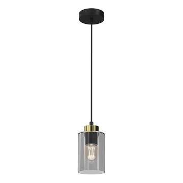 Kattokruunu johdossa CHIC 1xE27/60W/230V musta/harmaa