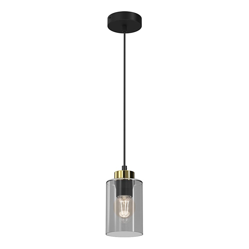 Kattokruunu johdossa CHIC 1xE27/60W/230V musta/harmaa