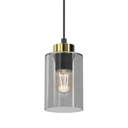 Kattokruunu johdossa CHIC 1xE27/60W/230V musta/harmaa