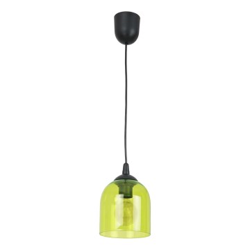 Kattokruunu johdossa CHRIS 1xE27/60W/230V halkaisija 11 cm vihreä