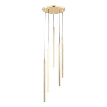 Kattokruunu johdossa COLLET 5xG9/40W/230V d. 30 cm kulta
