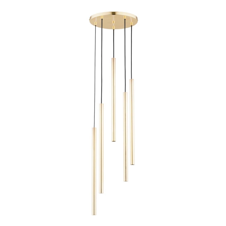 Kattokruunu johdossa COLLET 5xG9/40W/230V d. 30 cm kulta
