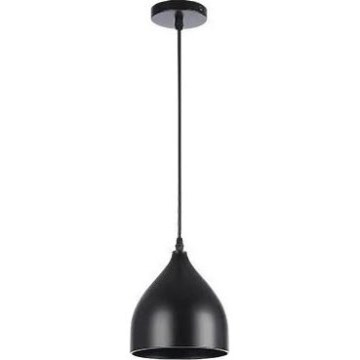 Kattokruunu johdossa COMO 1xE27/60W/230V halkaisija 17 cm musta