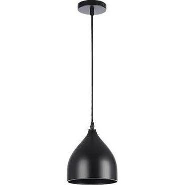 Kattokruunu johdossa COMO 1xE27/60W/230V halkaisija 17 cm musta