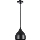 Kattokruunu johdossa COMO 1xE27/60W/230V halkaisija 17 cm musta