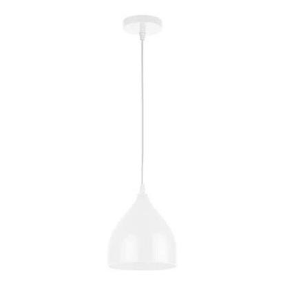 Kattokruunu johdossa COMO 1xE27/60W/230V halkaisija 17 cm valkoinen
