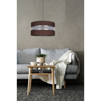 Kattokruunu johdossa CORAL 1xE27/60W/230V d. 40 cm ruskea