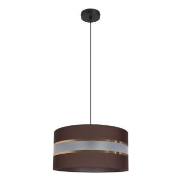 Kattokruunu johdossa CORAL 1xE27/60W/230V d. 40 cm ruskea