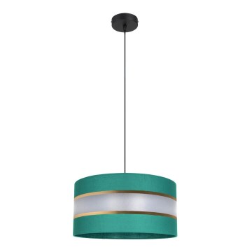 Kattokruunu johdossa CORAL 1xE27/60W/230V d. 40 cm vihreä
