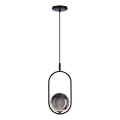 Kattokruunu johdossa CORDEL 1xG9/28W/230V musta/savuinen musta