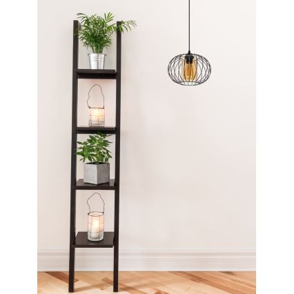 Kattokruunu johdossa CORRINI 1xE27/60W/230V halkaisija 25 cm musta/beige