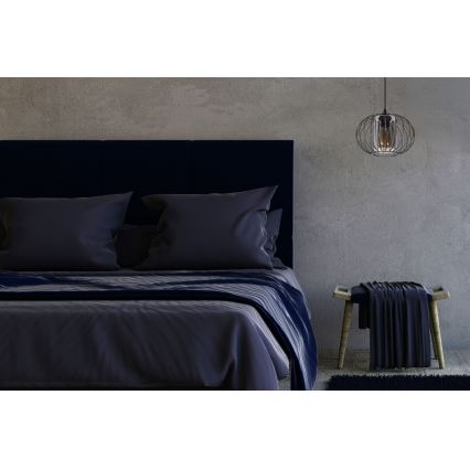 Kattokruunu johdossa CORRINI 1xE27/60W/230V halkaisija 25 cm musta/harmaa