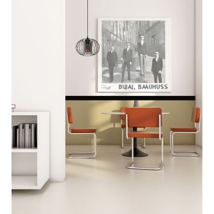 Kattokruunu johdossa CORRINI 1xE27/60W/230V halkaisija 25 cm musta/harmaa