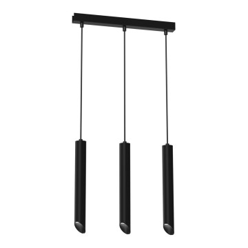 Kattokruunu johdossa CORTE 3xGU10/8W/230V musta