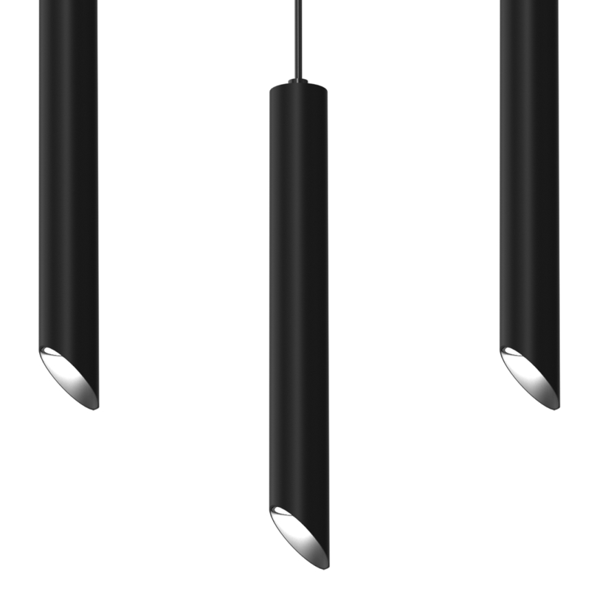Kattokruunu johdossa CORTE 3xGU10/8W/230V musta