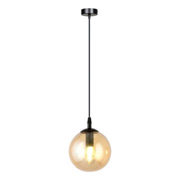 Kattokruunu johdossa COSMO 1xE14/10W/230V halkaisija 14 cm musta/beige