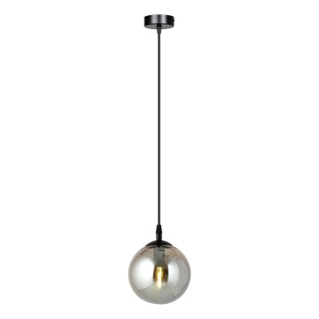 Kattokruunu johdossa COSMO 1xE14/10W/230V halkaisija 14 cm musta/harmaa