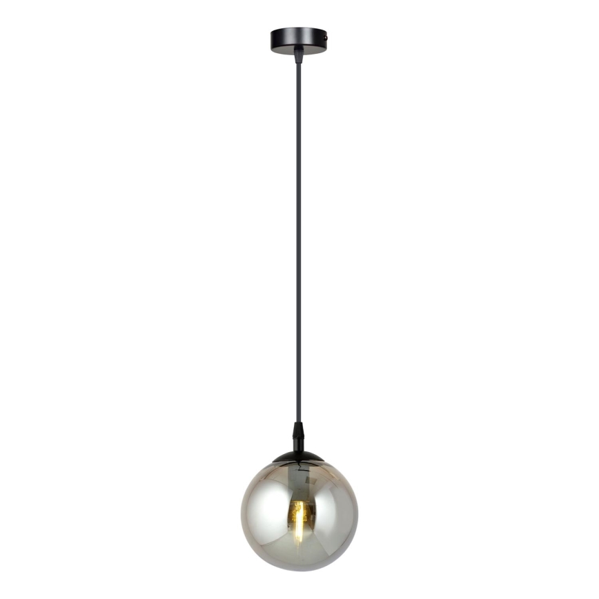 Kattokruunu johdossa COSMO 1xE14/10W/230V halkaisija 14 cm musta/harmaa