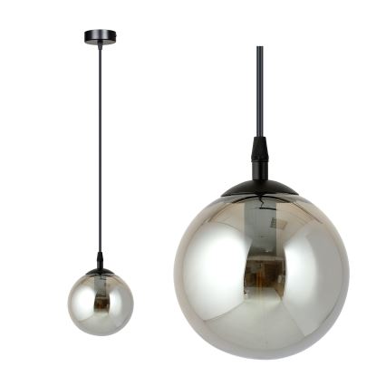 Kattokruunu johdossa COSMO 1xE14/10W/230V halkaisija 14 cm musta/harmaa