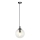 Kattokruunu johdossa COSMO 1xE14/10W/230V halkaisija 14 cm musta/läpinäkyvä