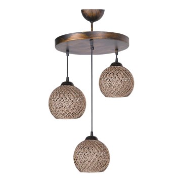Kattokruunu johdossa CRAYON 3xE27/60W/230V beige