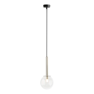 Kattokruunu johdossa DAISY 1xG9/12W/230V halkaisija 14 cm kiiltävä kromi/musta/läpinäkyvä