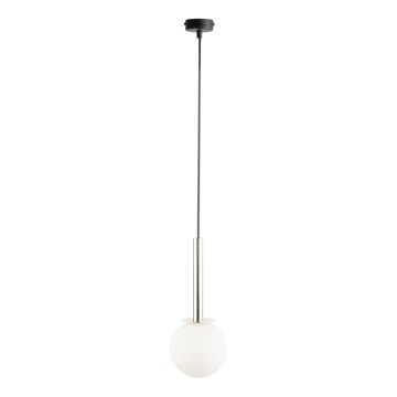 Kattokruunu johdossa DAISY 1xG9/12W/230V halkaisija 14 cm kiiltävä kromi/musta/valkoinen