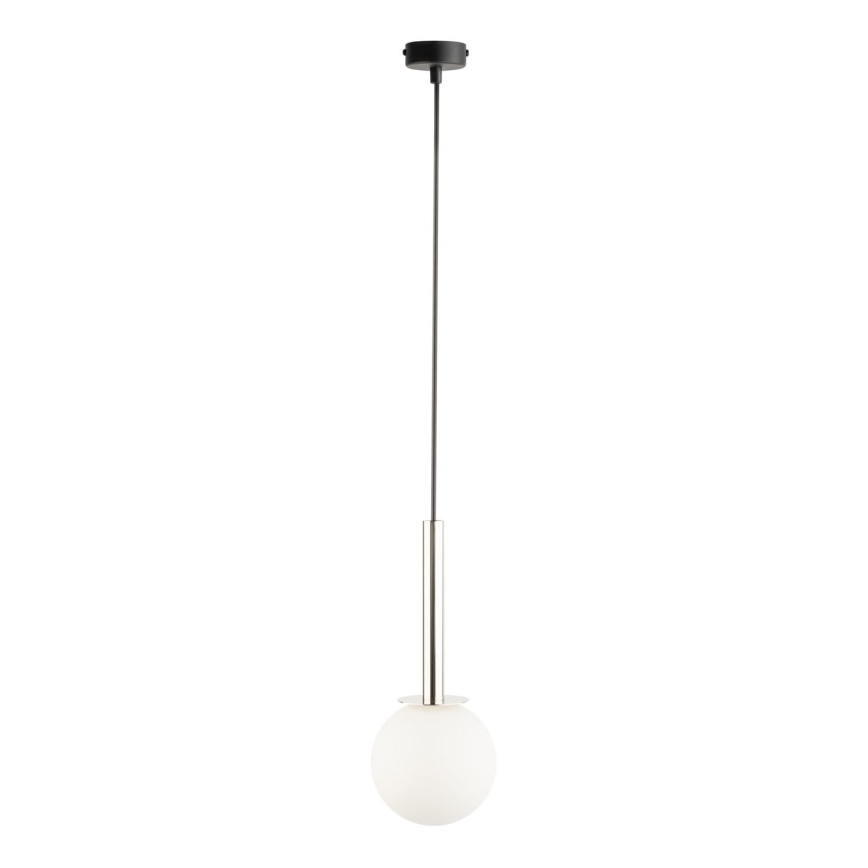 Kattokruunu johdossa DAISY 1xG9/12W/230V halkaisija 14 cm kiiltävä kromi/musta/valkoinen