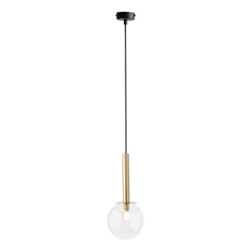 Kattokruunu johdossa DAISY 1xG9/12W/230V halkaisija 14 cm kulta/musta/läpinäkyvä