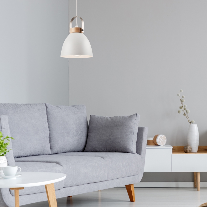 Kattokruunu johdossa DANIELLE 1xE27/60W/230V pyökki - FSC sertifioitu