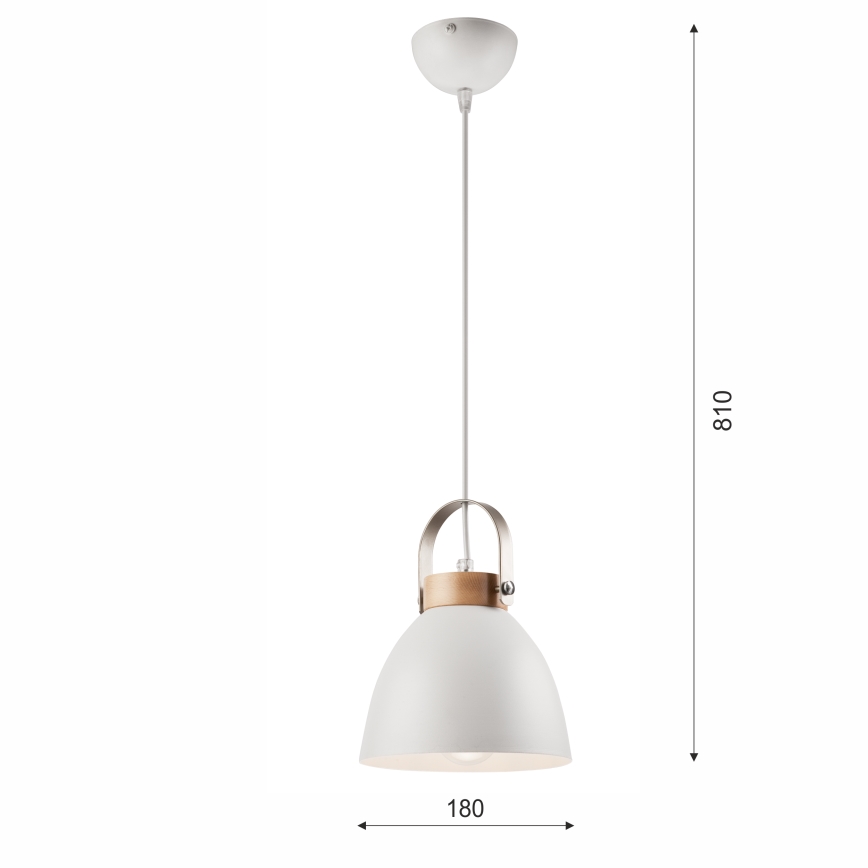 Kattokruunu johdossa DANIELLE 1xE27/60W/230V pyökki - FSC sertifioitu