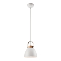 Kattokruunu johdossa DANIELLE 1xE27/60W/230V pyökki - FSC sertifioitu