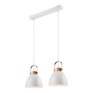 Kattokruunu johdossa DANIELLE 2xE27/60W/230V pyökki - FSC sertifioitu