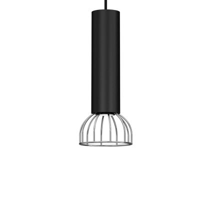 Kattokruunu johdossa DANTE 1xGU10/25W/230V musta/kiiltävä kromi