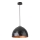 Kattokruunu johdossa DIAMENT 1xE27/60W/230V d. 35 cm musta/kupari