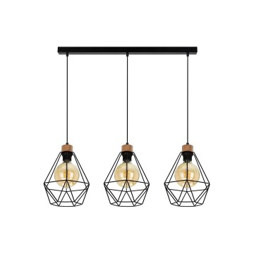 Kattokruunu johdossa DIAMENT 3xE27/60W/230V tammi – FSC sertifioitu
