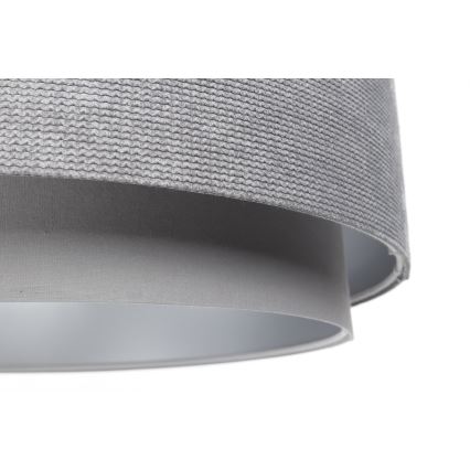 Kattokruunu johdossa DOBLO 1xE27/60W/230V harmaa/hopea