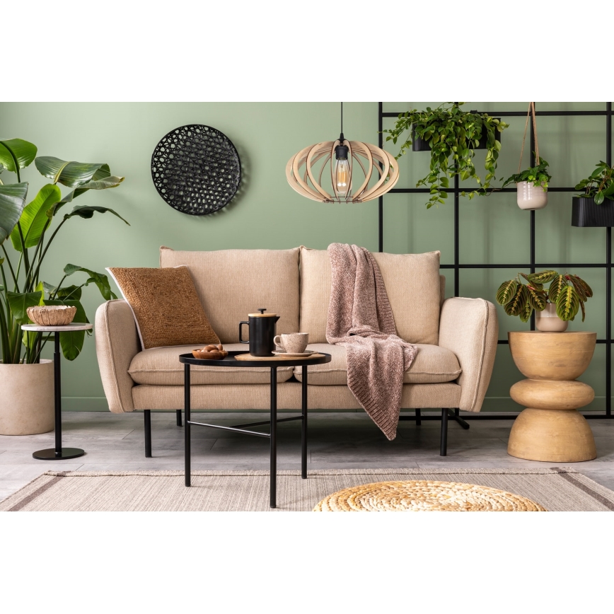 Kattokruunu johdossa EARTH 1xE27/60W/230V musta/beige